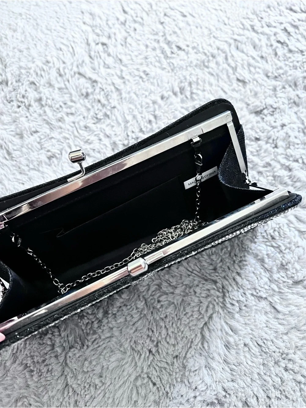 Formal Black Clutch Bag